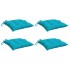 Cojines para silla 4 unidades tela turquesa 40x40x7