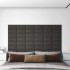 Paneles de pared 12 uds tela gris oscuro 30x15 cm 0,54