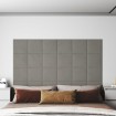 Paneles de pared 12 uds terciopelo gris claro 30x30 cm 1,08 m²