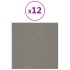 Paneles de pared 12 uds terciopelo gris claro 30x30 cm 1,08