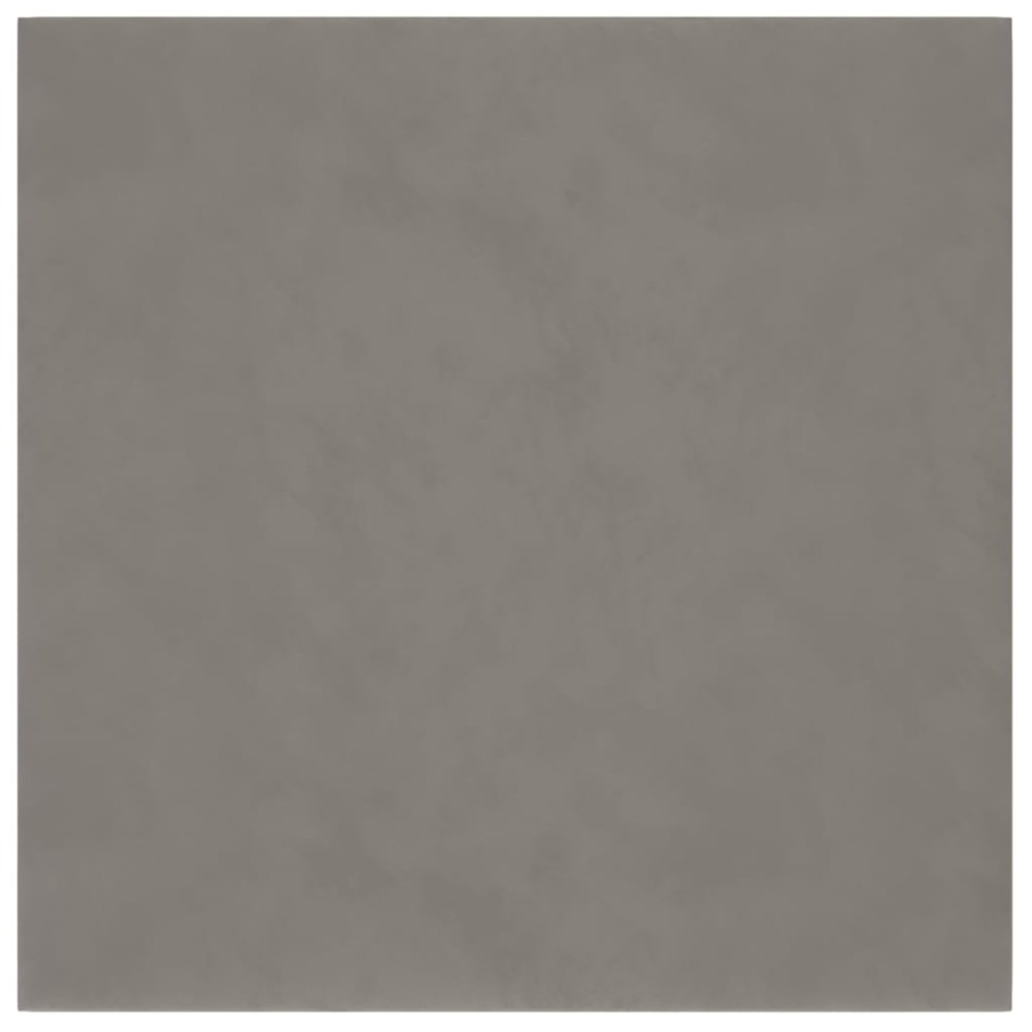 Paneles de pared 12 uds terciopelo gris claro 30x30 cm 1,08