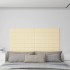 Paneles de pared 12 uds cuero sintético crema 90x15 cm 1,62