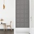 Paneles de pared 12 uds cuero sintético gris 30x30 cm 1,08