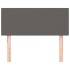 Cabecero de cuero sintético gris 80x5x78/88