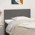 Cabecero de cuero sintético gris 100x5x78/88
