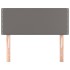 Cabecero de cuero sintético gris 100x5x78/88