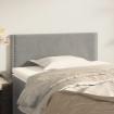 Cabecero de terciopelo gris claro 90x5x78/88 cm