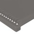 Cabeceros 2 unidades de cuero sintético gris 100x5x78/88