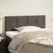 Cabecero de terciopelo gris oscuro 90x5x78/88 cm