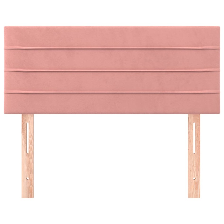 Cabecero de terciopelo rosa 90x5x78/88