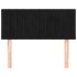 Cabecero de terciopelo negro 90x5x78/88
