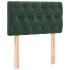 Cabecero de terciopelo verde oscuro 80x7x78/88