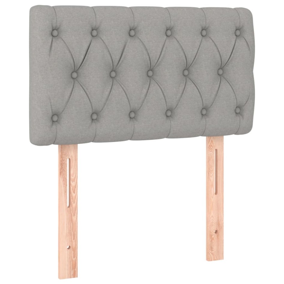 Cabecero de tela gris claro 80x7x78/88