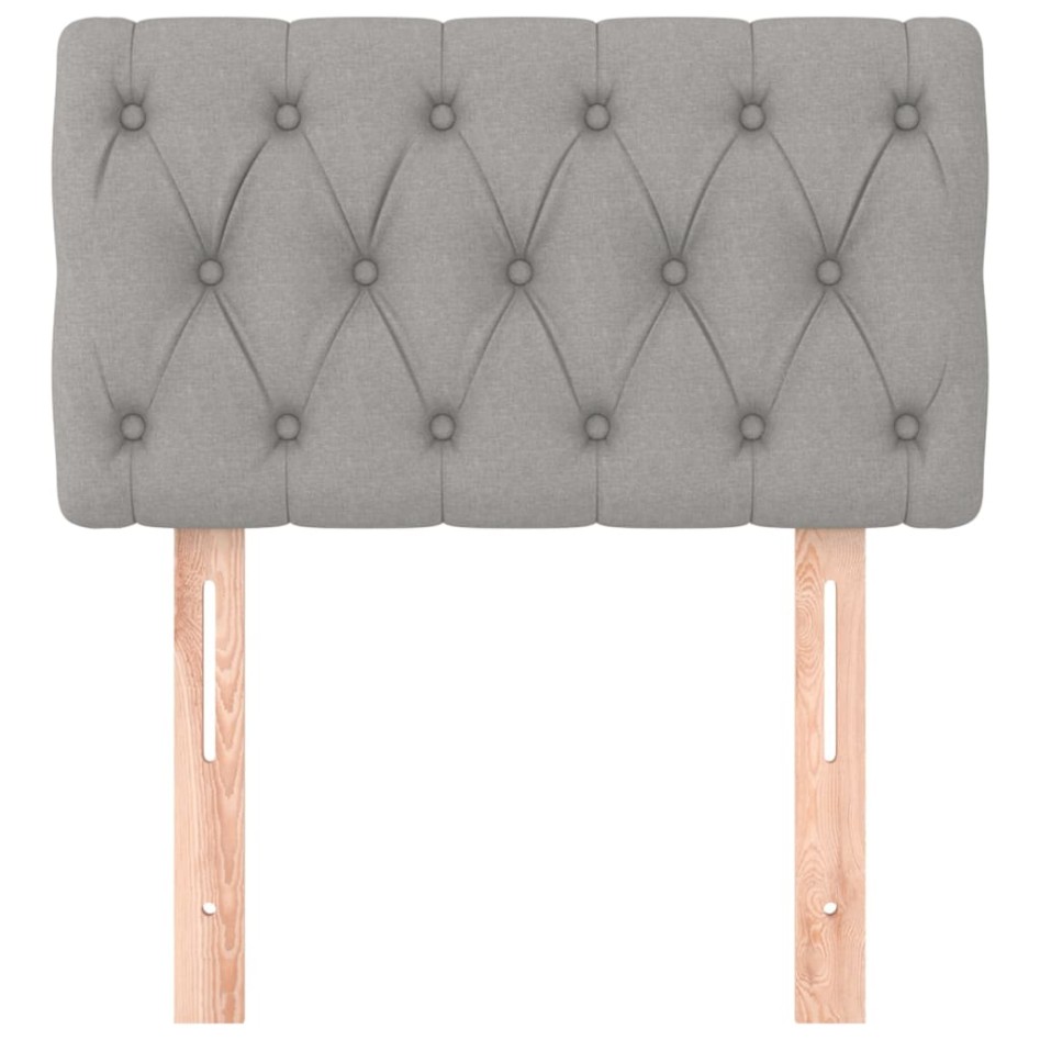 Cabecero de tela gris claro 80x7x78/88