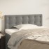 Cabecero de terciopelo gris claro 80x5x78/88