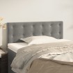 Cabecero de terciopelo gris claro 80x5x78/88 cm