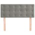Cabecero de terciopelo gris claro 80x5x78/88