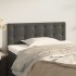 Cabecero de terciopelo gris oscuro 90x5x78/88