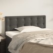Cabecero de terciopelo gris oscuro 90x5x78/88 cm