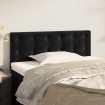Cabecero de terciopelo negro 100x5x78/88 cm
