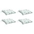 Cojines de silla 4 uds tela Oxford estampado hojas 50x50x7