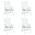 Cojines de silla 4 uds tela Oxford estampado hojas 50x50x7