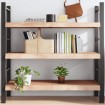 Estante de pared madera maciza roble sin tratar 120x50x(2-6) cm