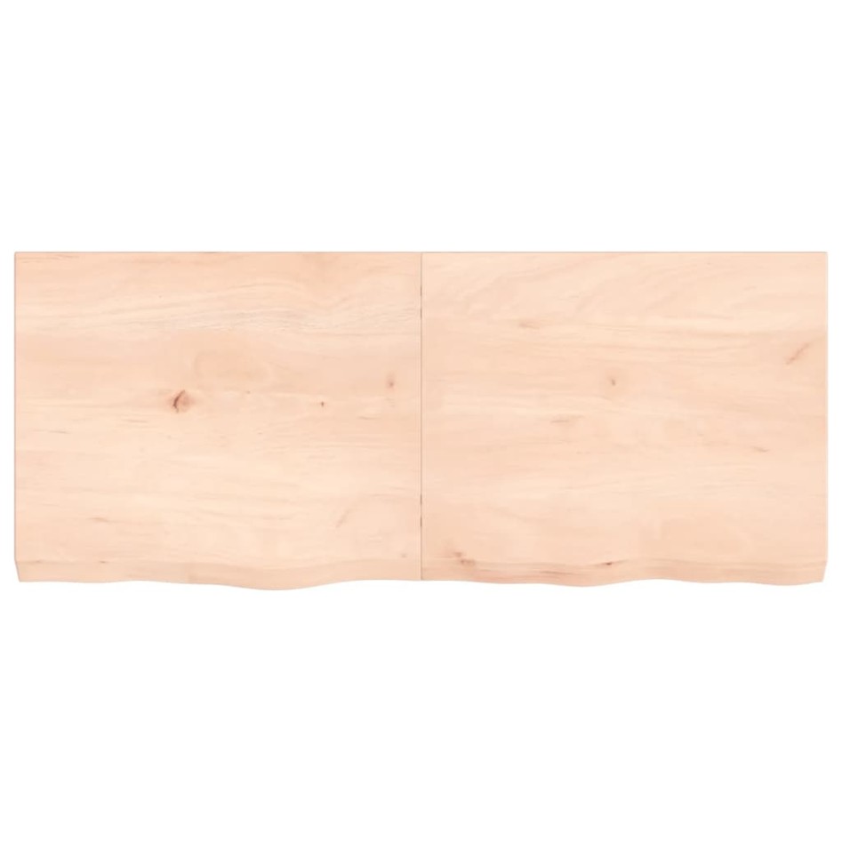 Estante de pared madera maciza roble sin tratar 120x50x(2-6)