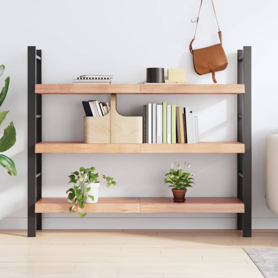 Estante pared madera roble tratada marrón claro 140x40x(2-6)