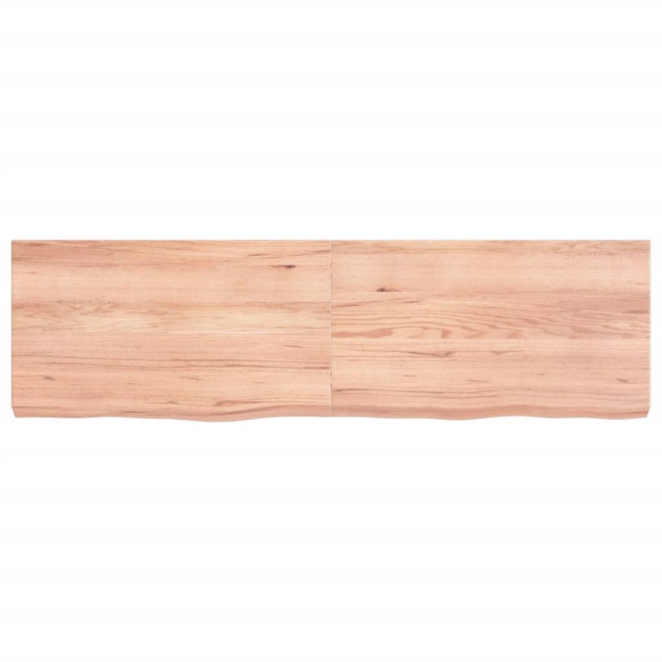 Estante pared madera roble tratada marrón claro 140x40x(2-6)