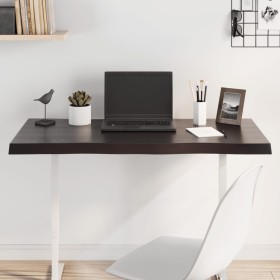 Tablero mesa madera tratada borde vivo marrón 100x60x(2-4)