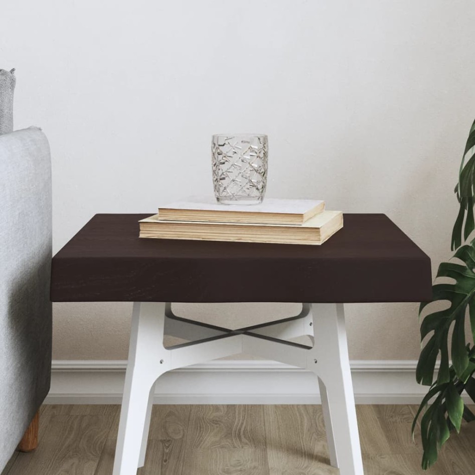 Tablero mesa madera tratada borde vivo marrón 40x40x(2-6)