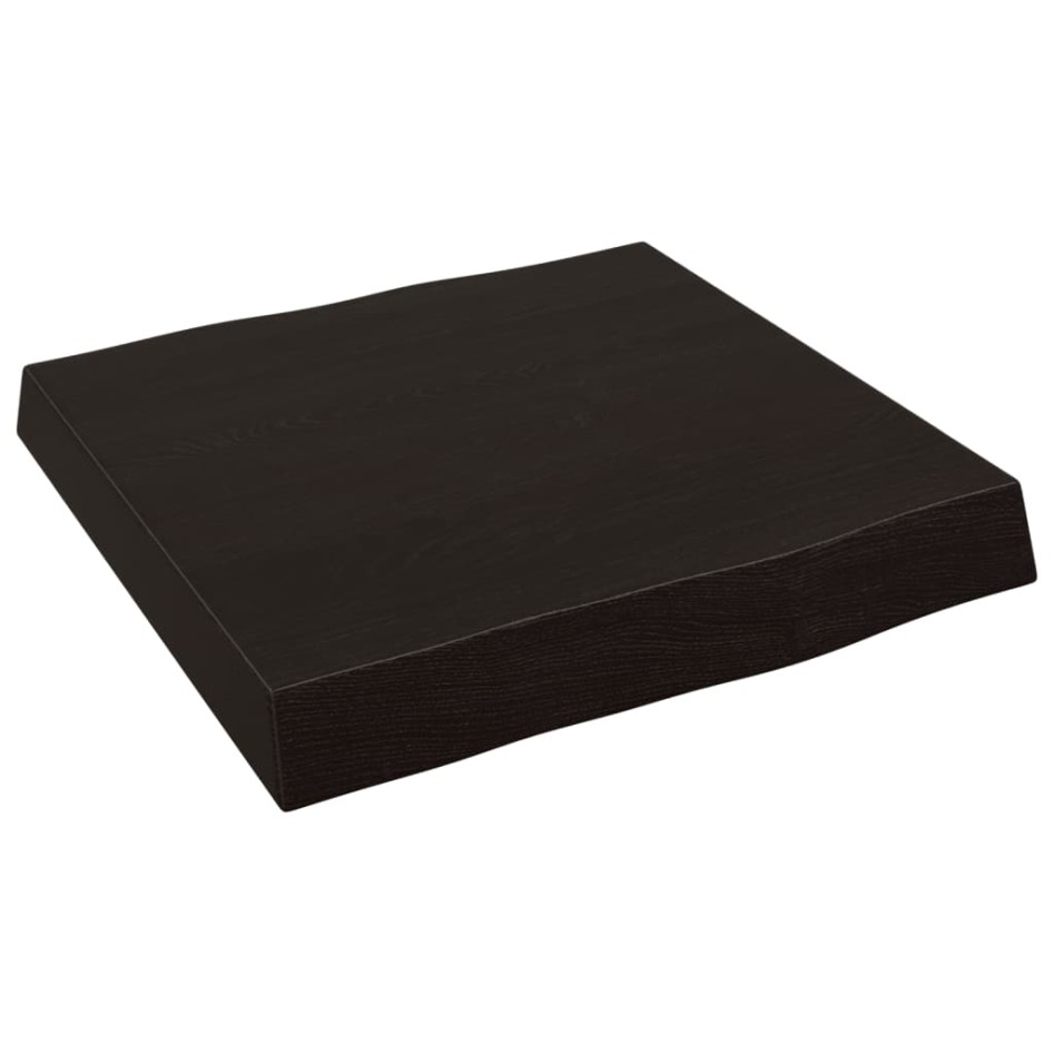 Tablero mesa madera tratada borde vivo marrón 40x40x(2-6)