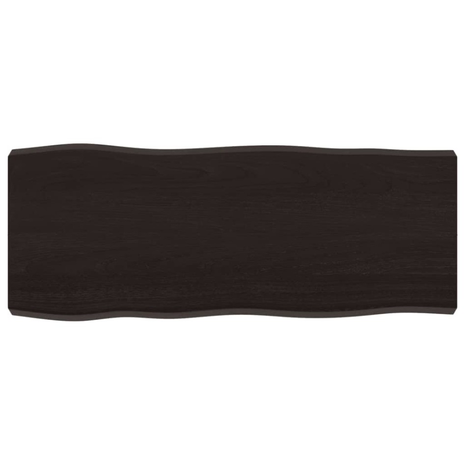 Tablero mesa madera tratada borde vivo marrón 100x40x(2-6)