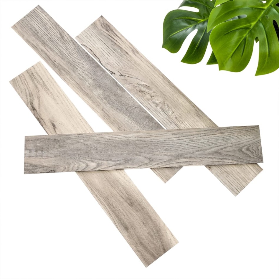 WallArt Tablones de aspecto madera de roble Barnwood blanco