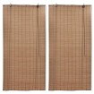 Estor enrollable de bambú 2 unidades marrón 80x160 cm