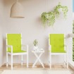 Cojín silla jardín respaldo bajo 2 uds tela Oxford verde claro