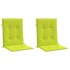 Cojín silla jardín respaldo bajo 2 uds tela Oxford verde