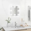 Espejo de pared con luces LED cuadrado de vidrio