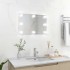 Espejo de pared con luces LED rectangular de