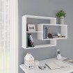 Estantes de pared de madera contrachapada blanco 104x20x58,5 cm