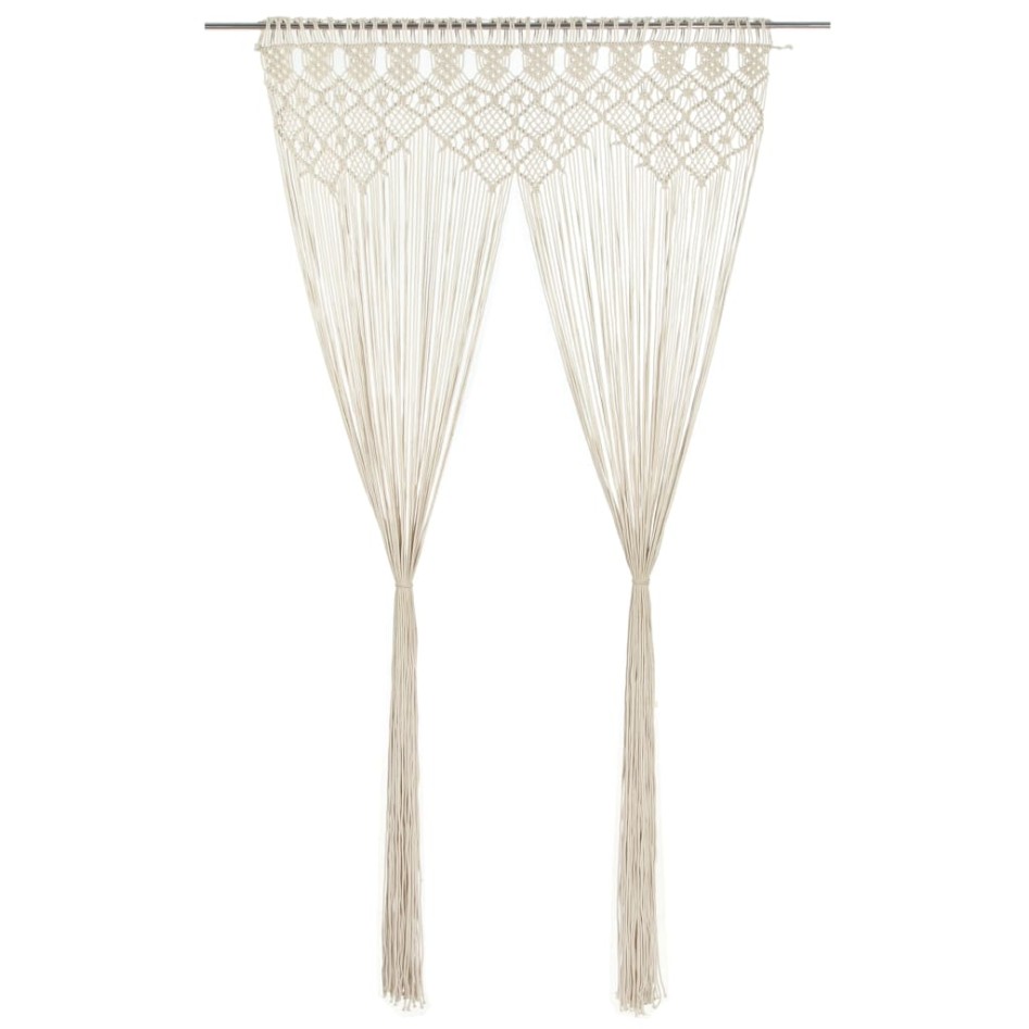 Cortina de macramé algodón 140x240