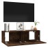 Mueble de TV madera contrachapada roble ahumado 100x30x30