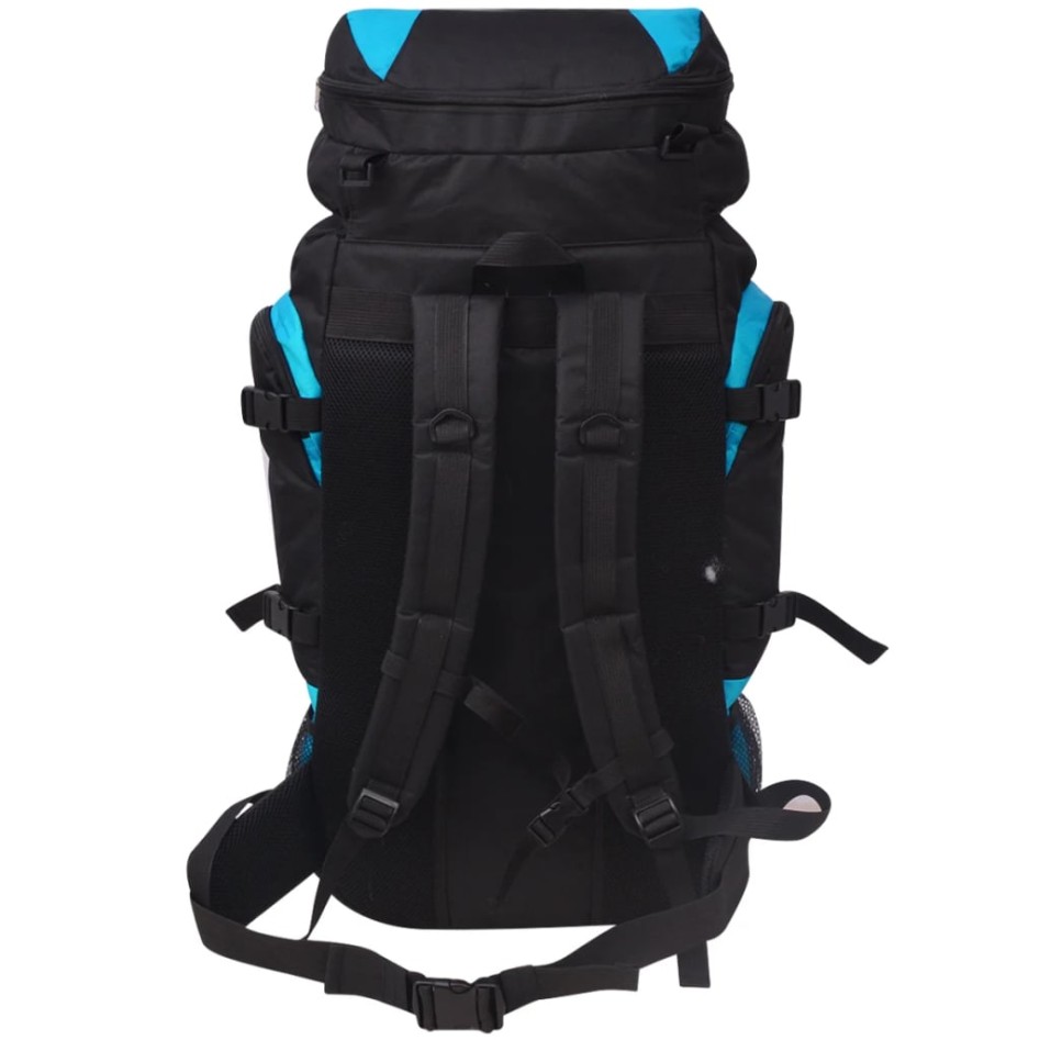 Mochila de senderismo XXL negro y azul 75