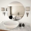 Espejo de pared redondo vidrio 70 cm