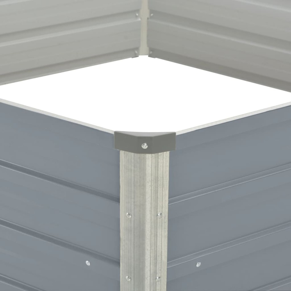 Jardinera elevada 129x129x46 cm acero galvanizado