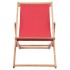 Silla de playa plegable de tela y estructura de madera