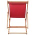Silla de playa plegable de tela y estructura de madera