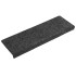 Alfombrilla escalera 15 uds tela punzonada gris 65x21x4
