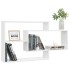 Estantes pared madera contrachapada blanco brillo